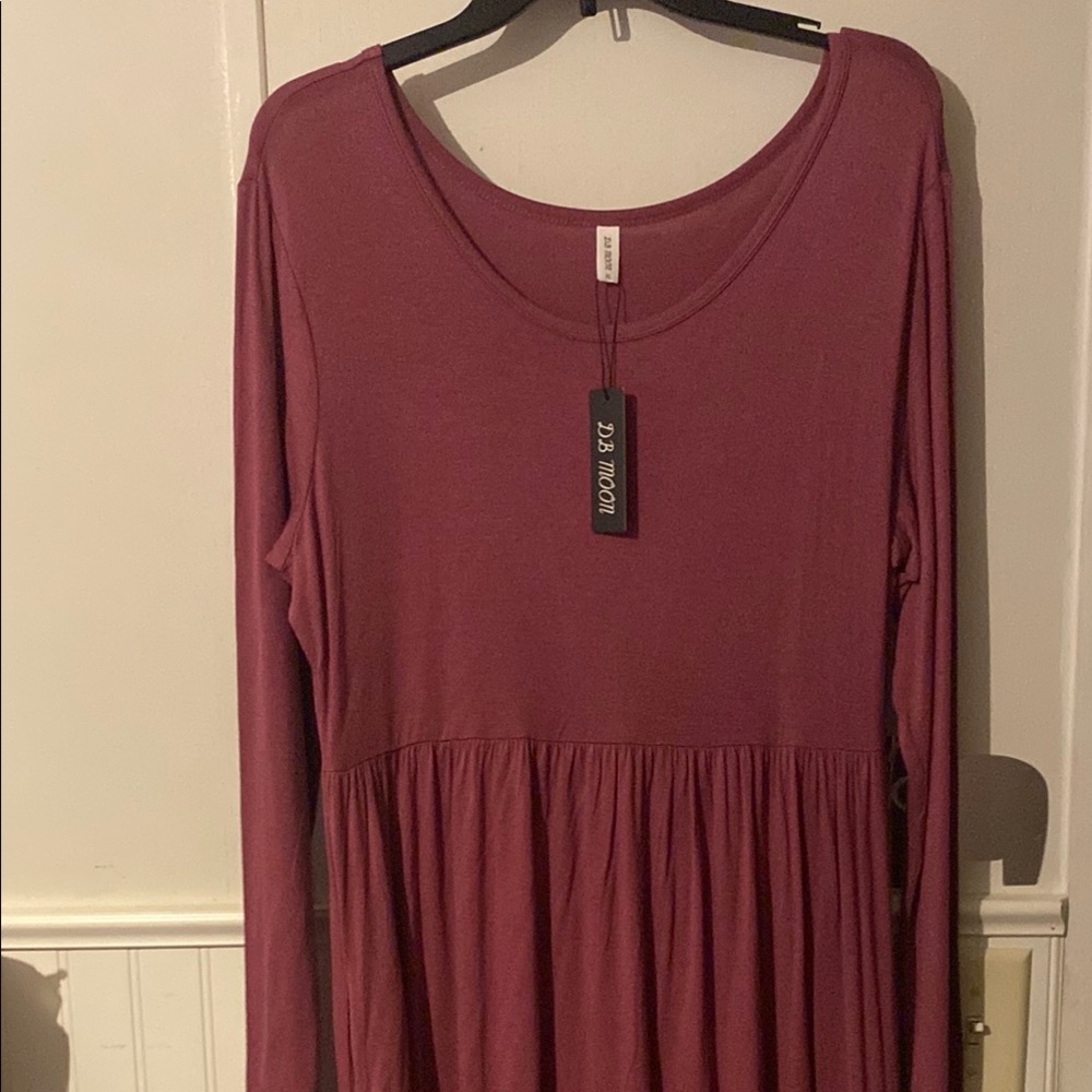 Women's Long Sleeve Dress - Pink